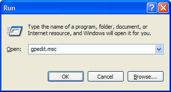 Run Group Policy Editor in Windows XP Home Edition