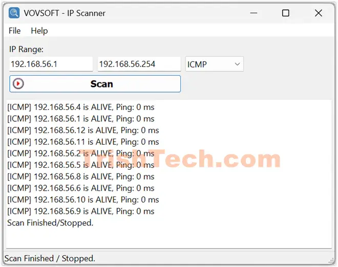 Vovsoft IP Scanner